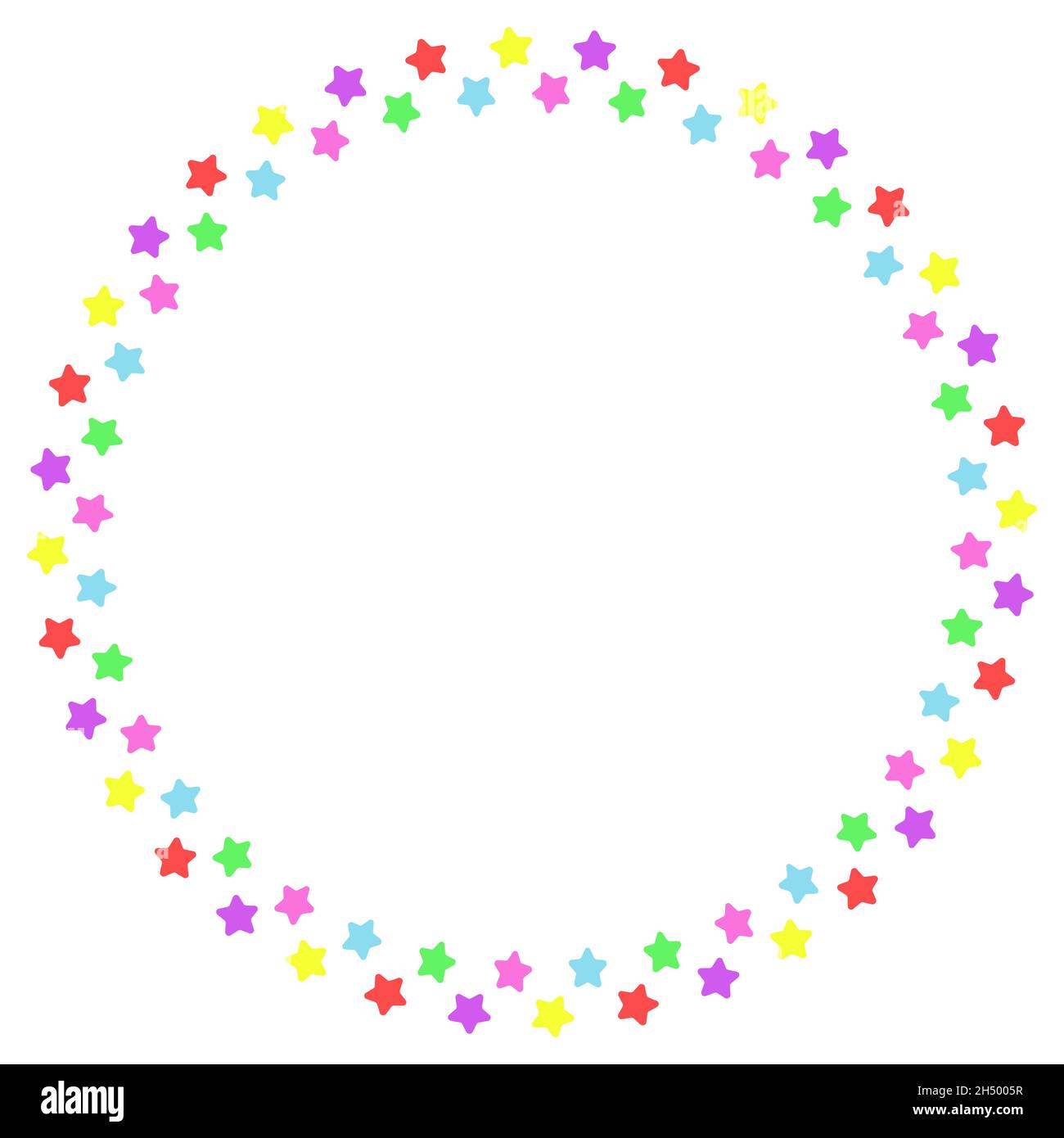 A circle colorful stars round frame art Stock Vector Image & Art - Alamy