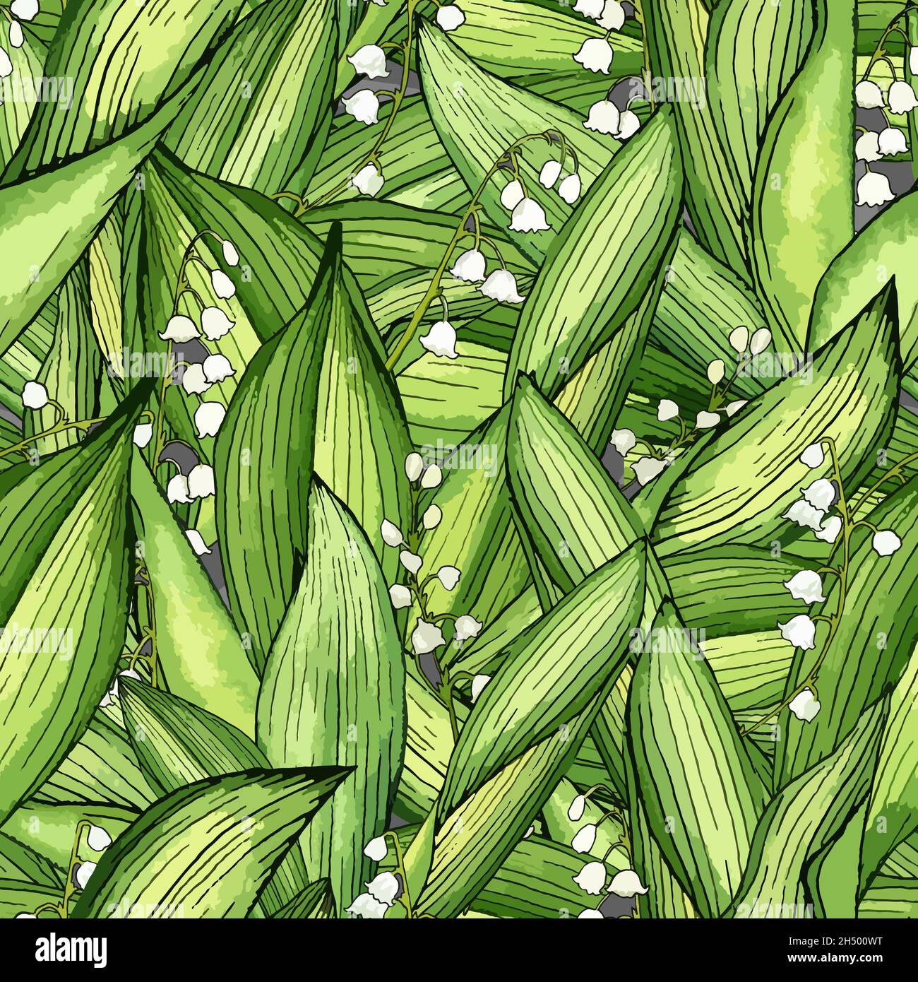 Lily valley watercolor hi-res stock photography and images - Alamy