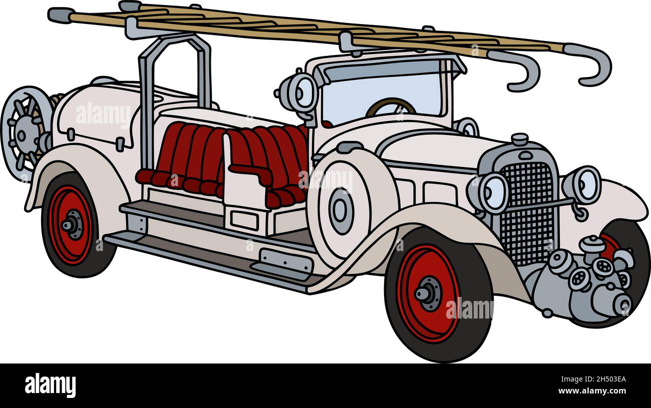 White fire truck hi-res stock photography and images - Alamy