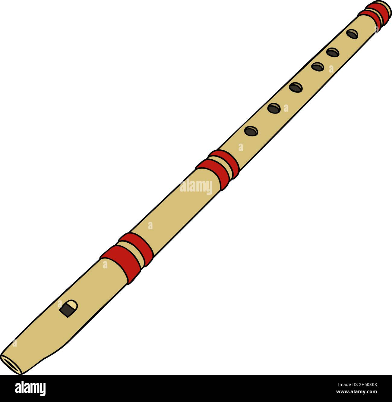 Learn How to Draw a Flute Musical Instruments Step by Step  Drawing  Tutorials