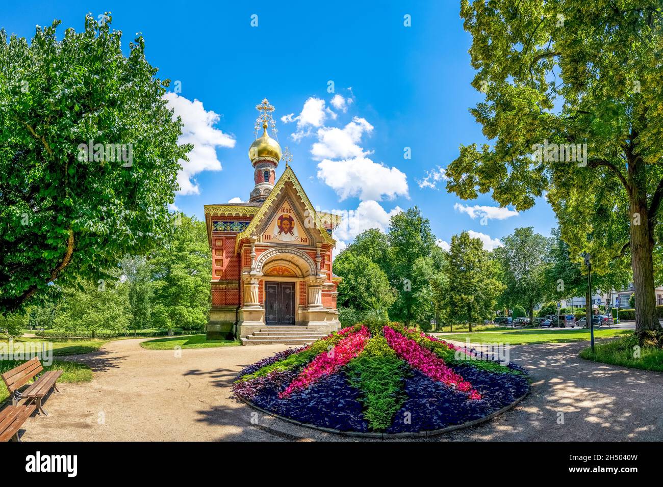Russian Church in Bad Homburg vor der Höhe, Taunus, Germany Stock Photo