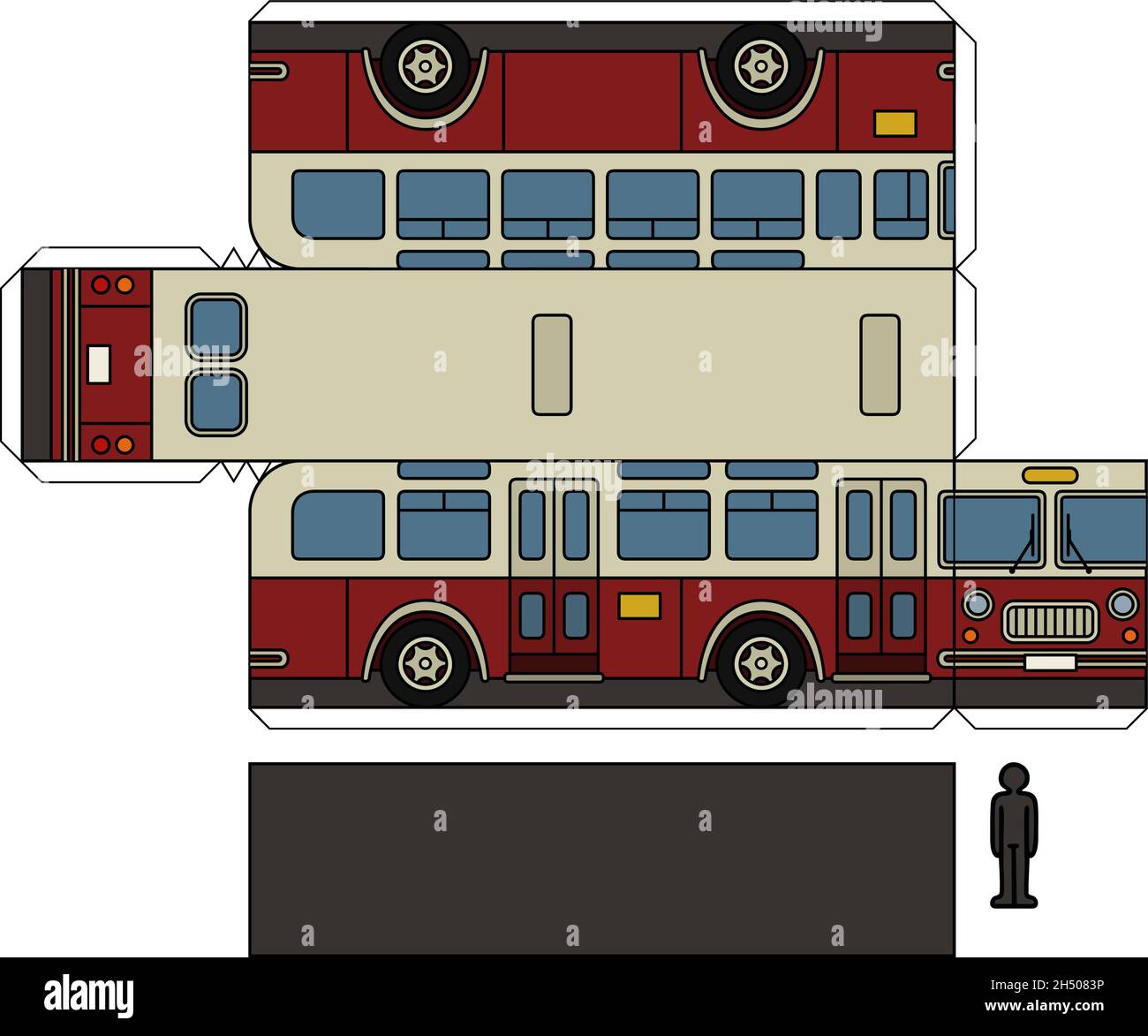 Toy red bus Stock Vector Images - Alamy