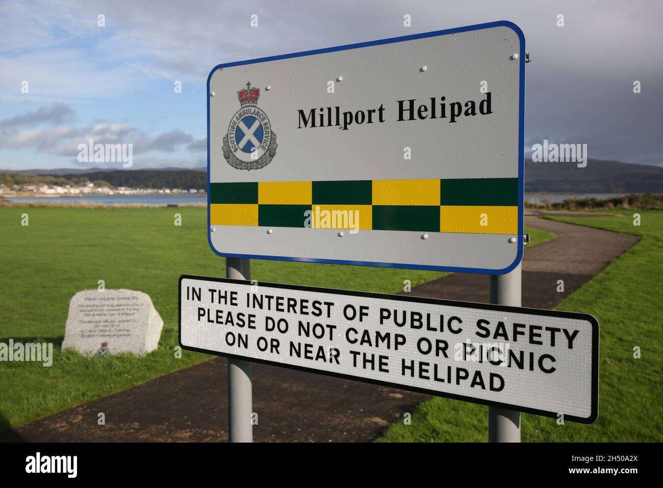 Millport, Isle of Cumbrae, Ayrshire, Scotland, UK. The Helipad ,A