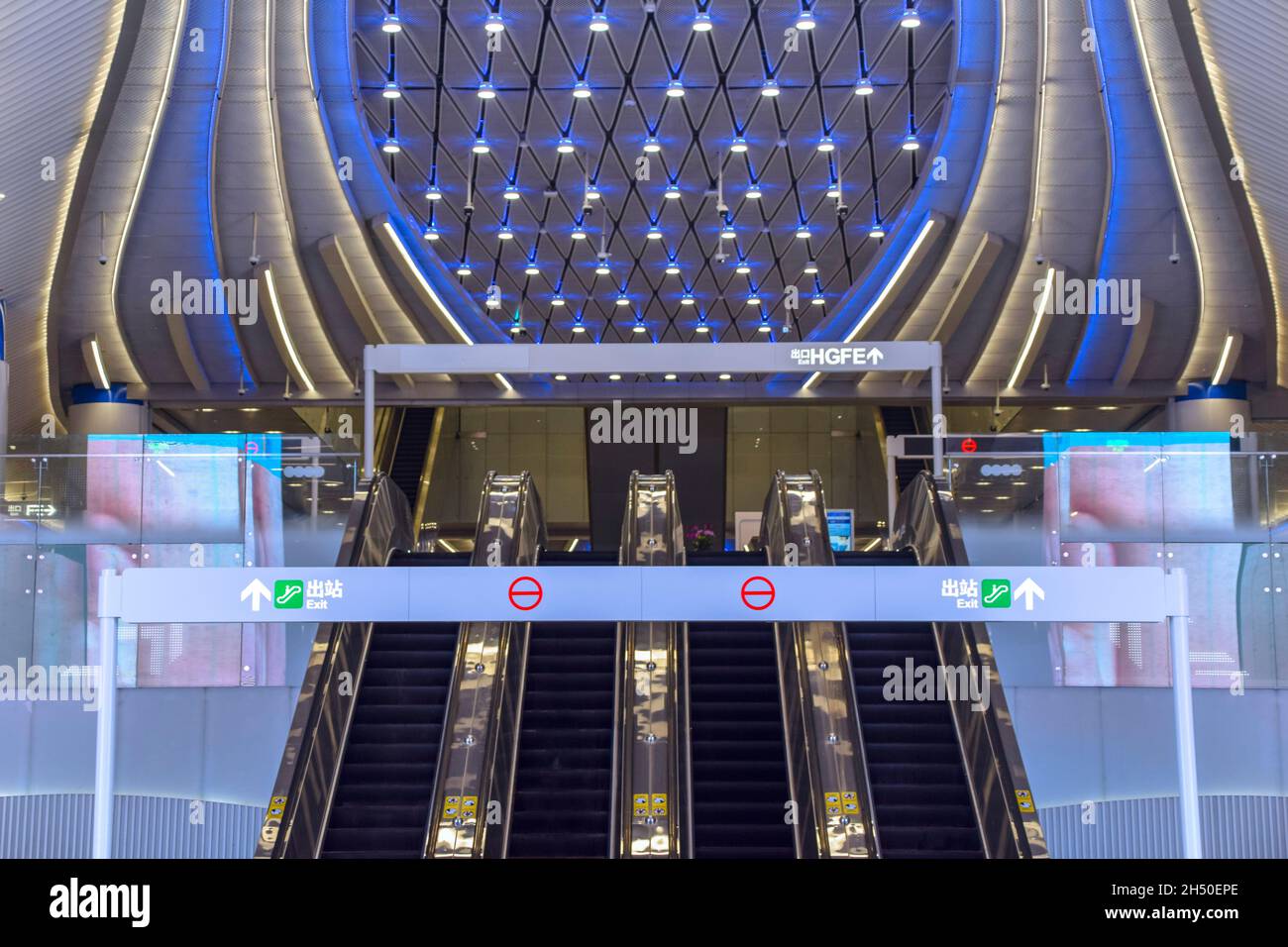 Guangzhou,China OCT 1st,2021 Guangzhou Metro Line 18,The line is an