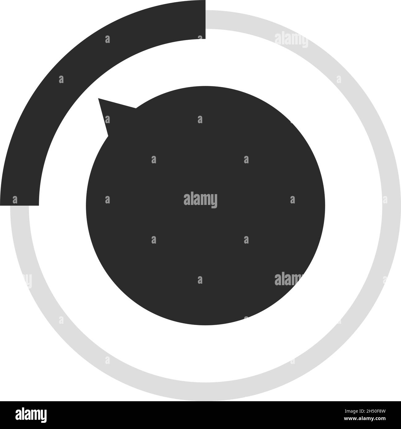 Gauge, meter, dial icon with different number of sections, parts