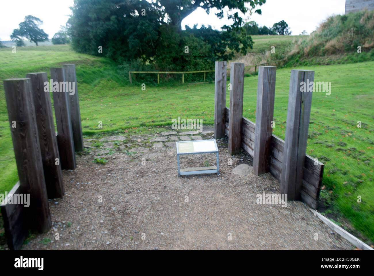 The southern gate of the wooden pre-Harianic fort at Vindolanda Fort ...