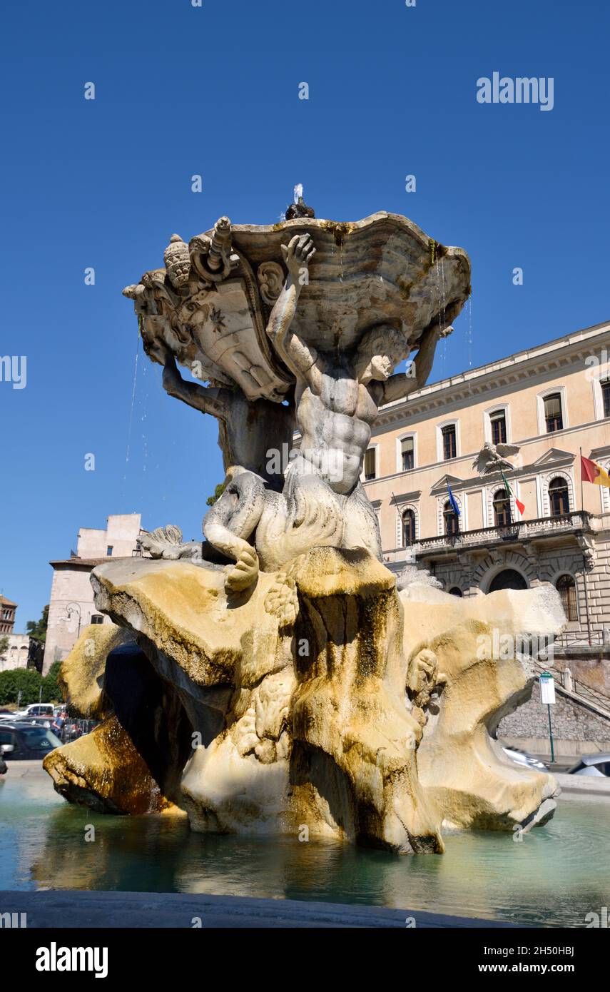 italy, rome, fountain of tritons Stock Photo