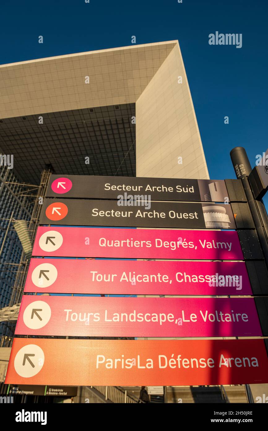 La Défense, business center and offices, Paris, France Stock Photo