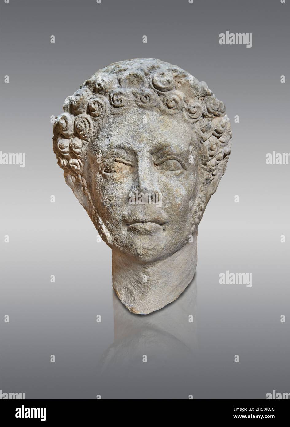 Roman Egyptian bust sculpture of a man, 2nd c. AD, limestone, found in