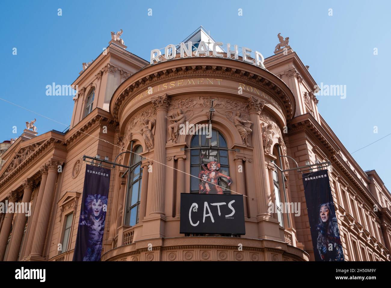 Vienna, Austria - September 25 2021: Etablissement Ronacher Theater and Musical Venue. Stock Photo