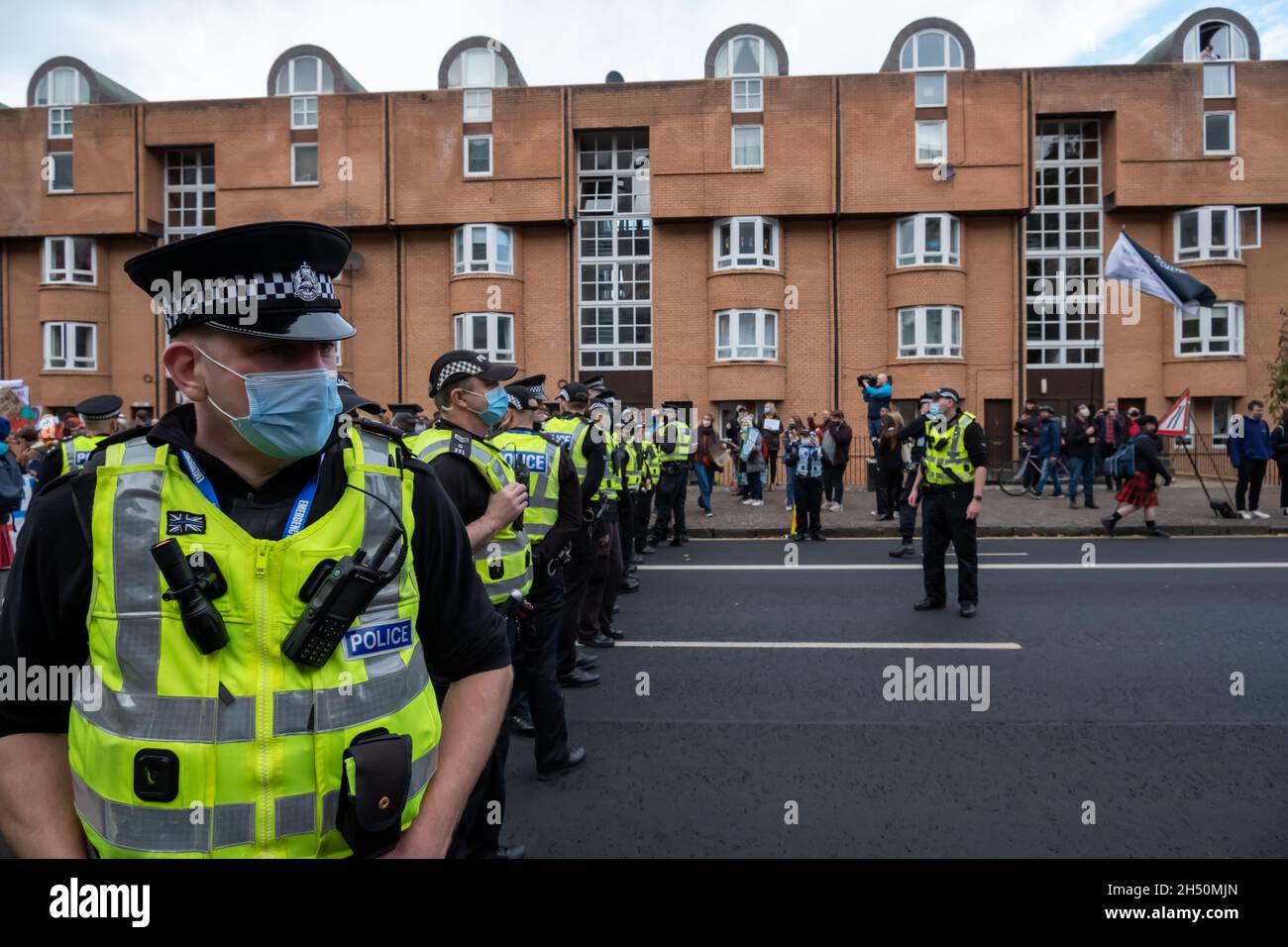 Glasgow, Scotland, UK. 5th November, 2021. Environmental campaigners