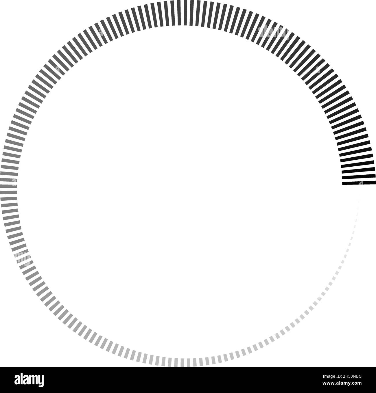 Progress, steps, phases indicator. Preloader, buffer shape. Circle