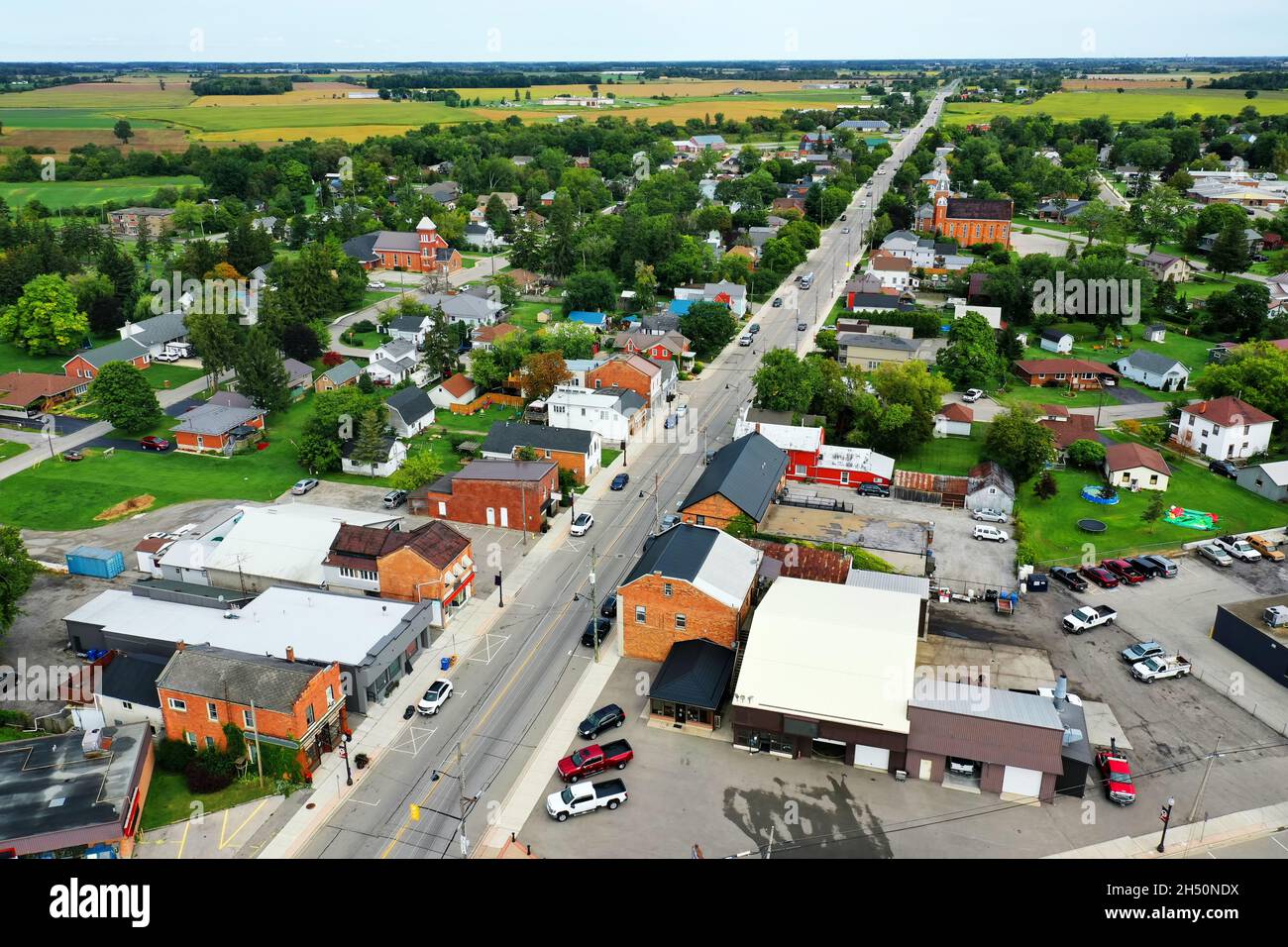 An aerial scene of Jarvis, Ontario, Canada Stock Photo Alamy