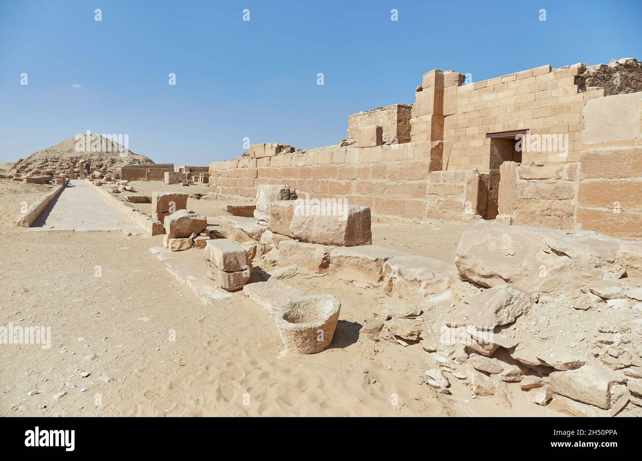 The Pyramid of Unas in Saqqara Stock Photo