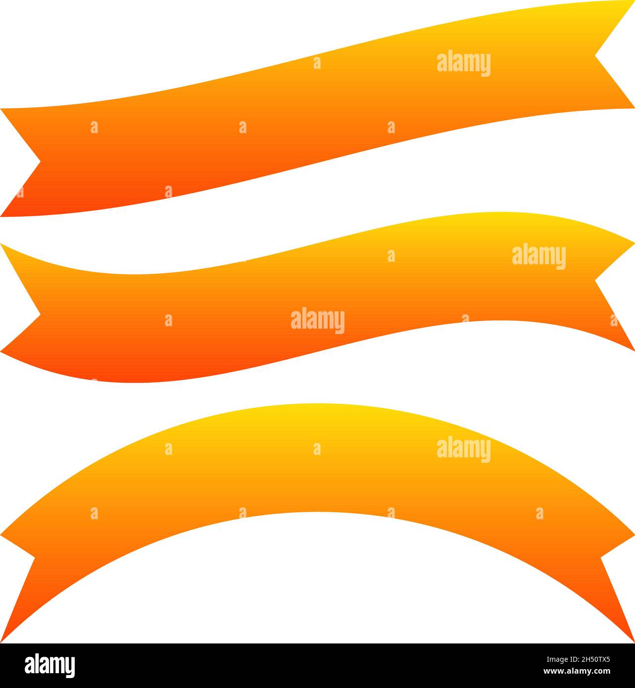 Banner, ribbon horizontal shape, design element stock vector