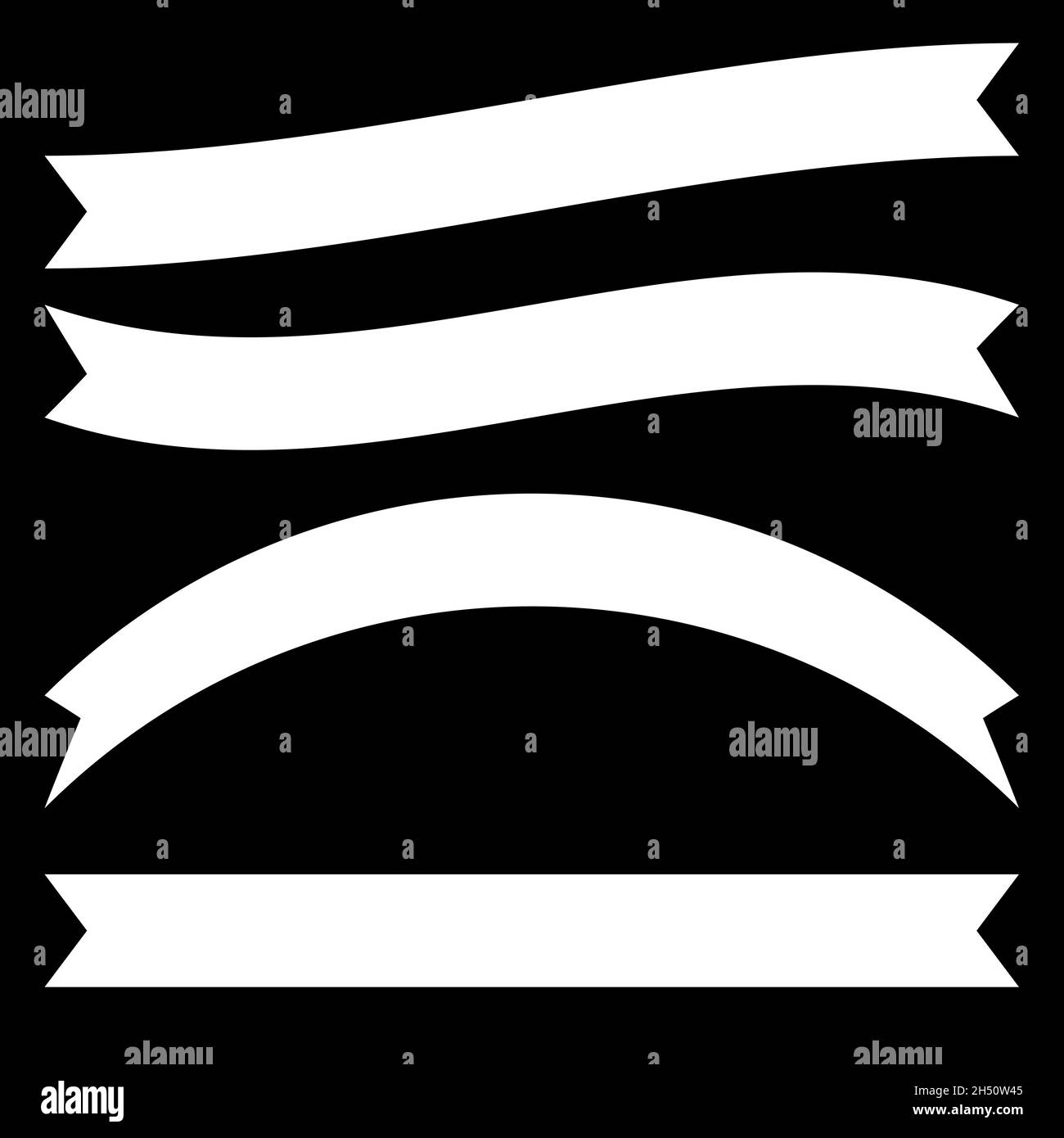 Banner, ribbon horizontal shape, design element - stock vector ...