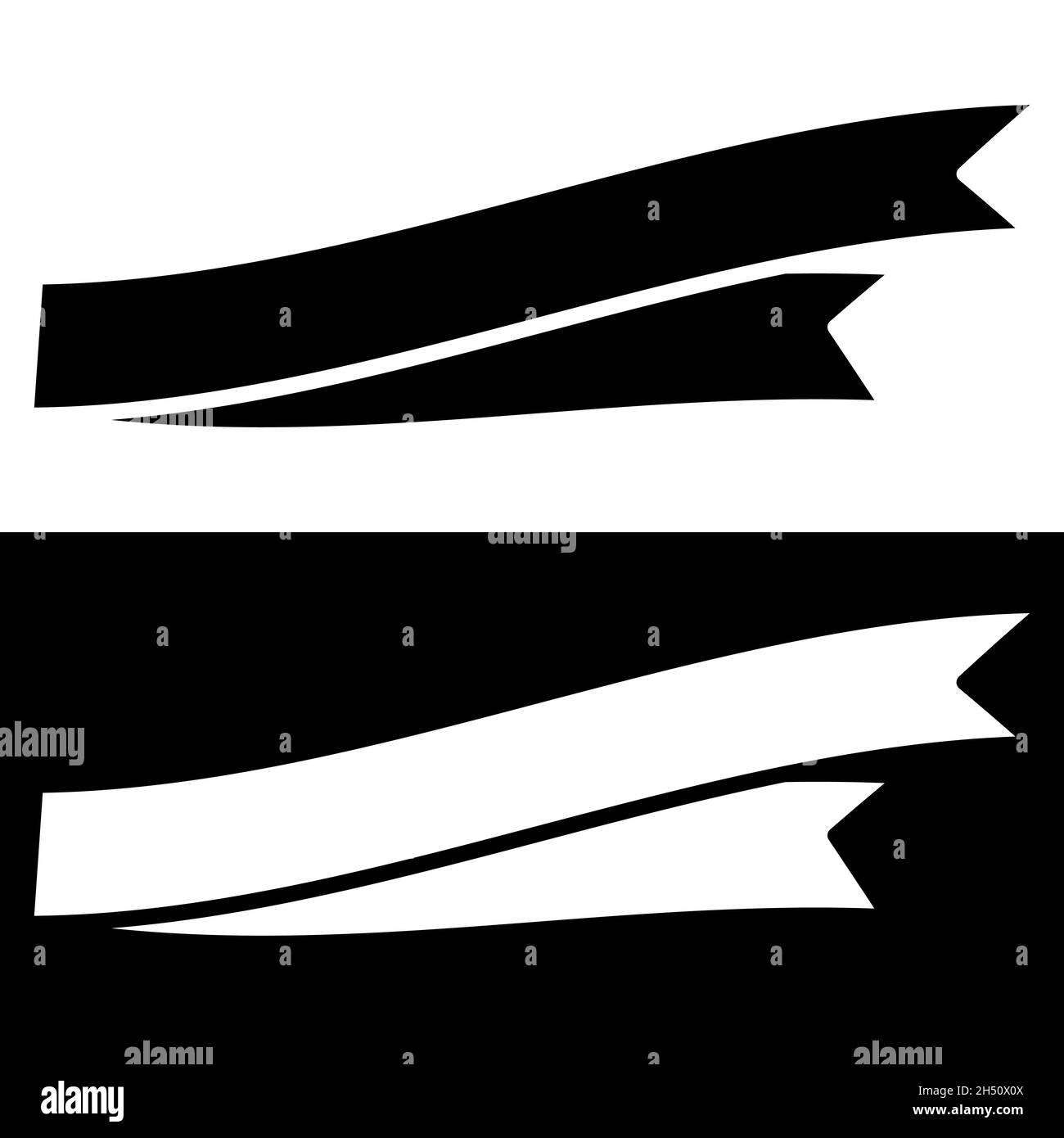 Banner, ribbon horizontal shape, design element - stock vector ...