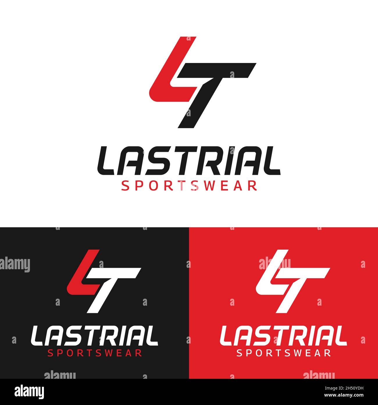 Monogram Letter Initial L T LT TL Logo Design Template. Suitable for General Sports Fitness Construction Finance Company Business Corporate Shop Etc. Stock Vector
