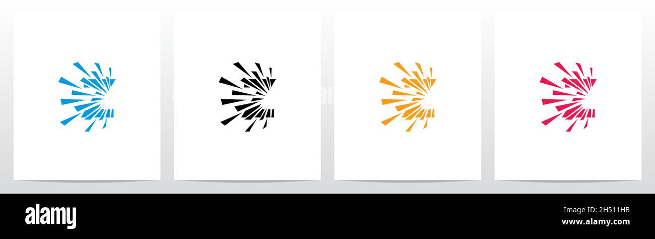 Debris Explosion On Letter Logo Design Z Stock Vector