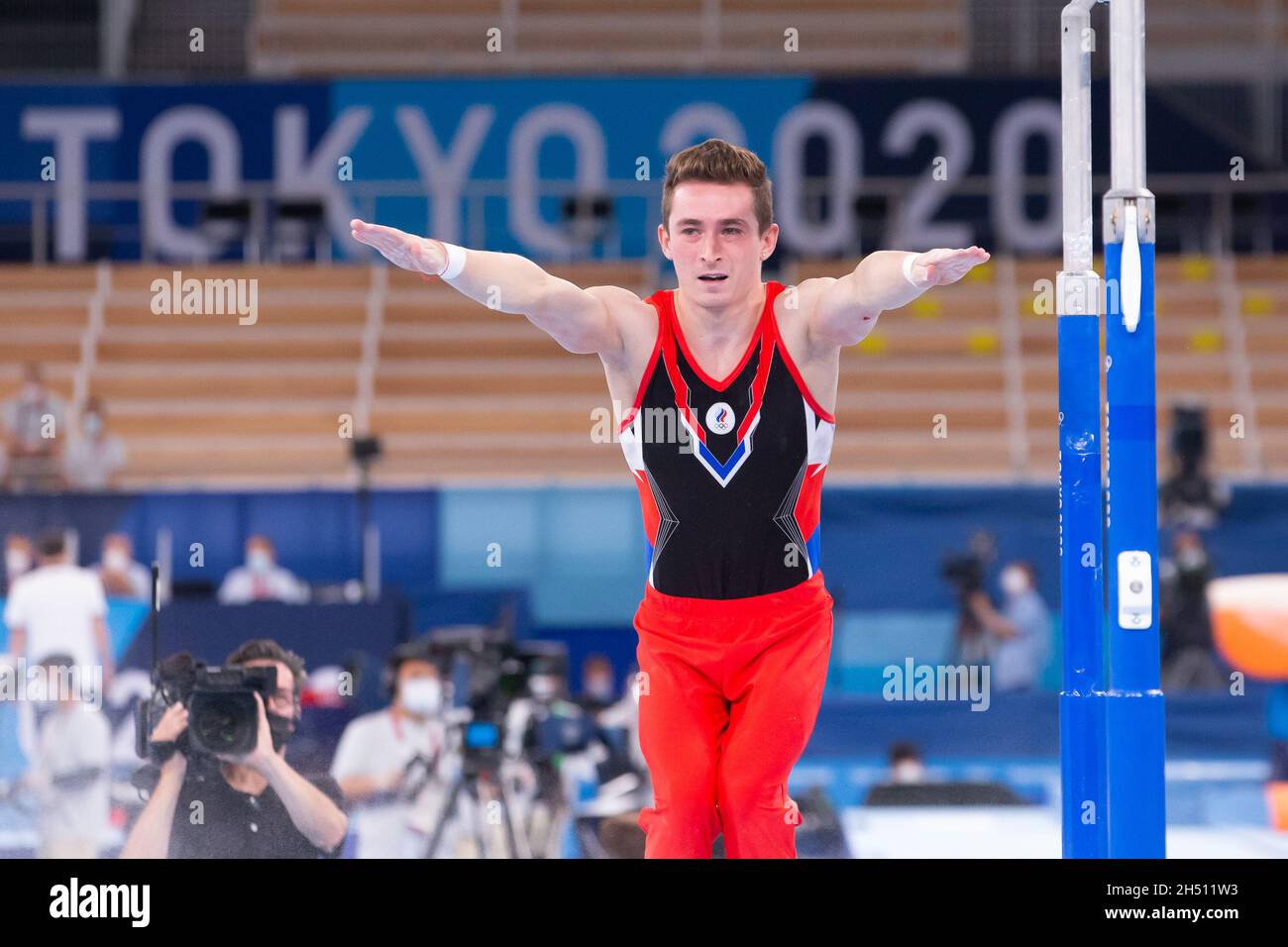 Tokyo, Japan. 24th July, 2021. Yevgen Yudenkov (190) of Ukraine salutes