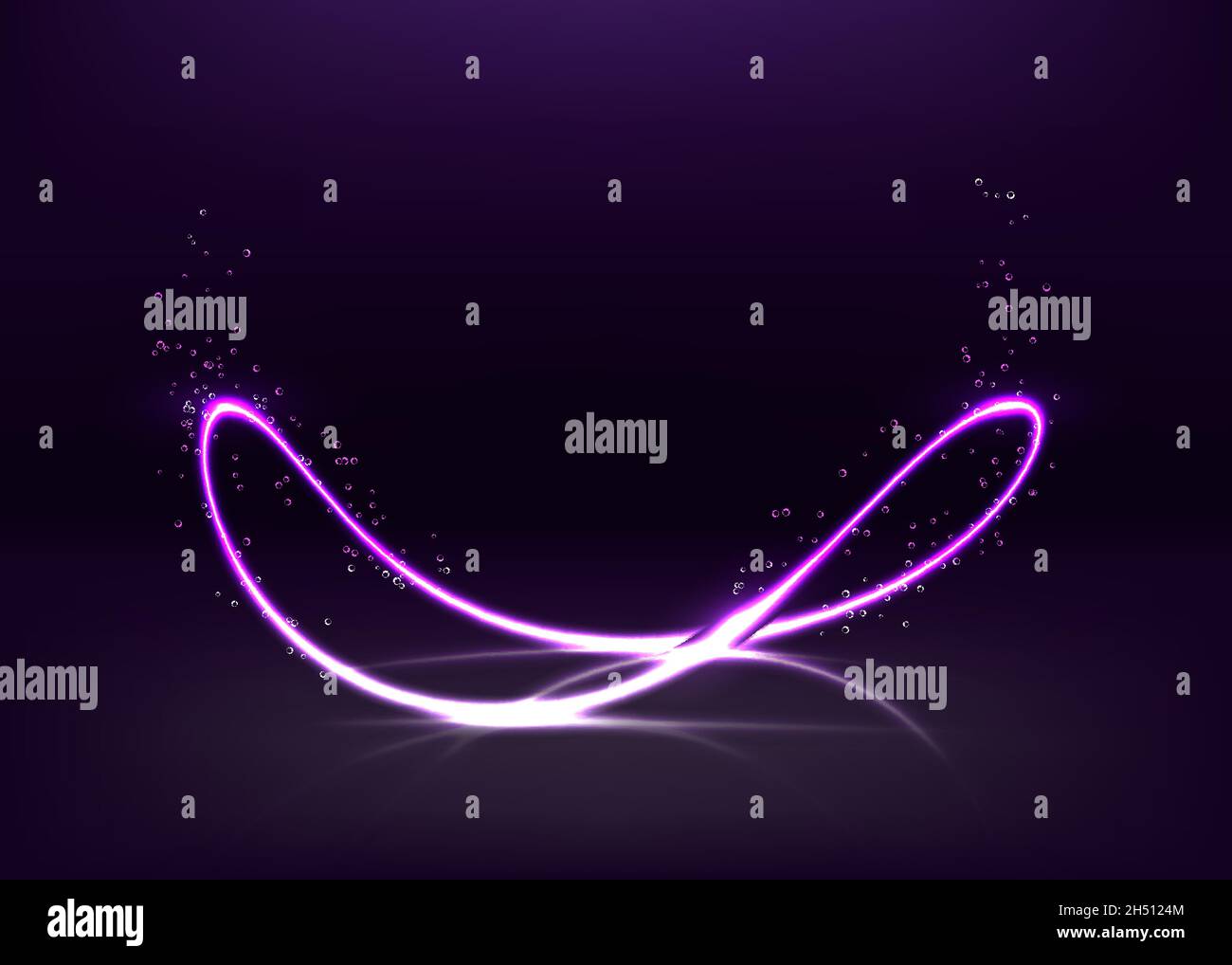 Neon circle light line on ground. Vector Stock Vector Image & Art Alamy