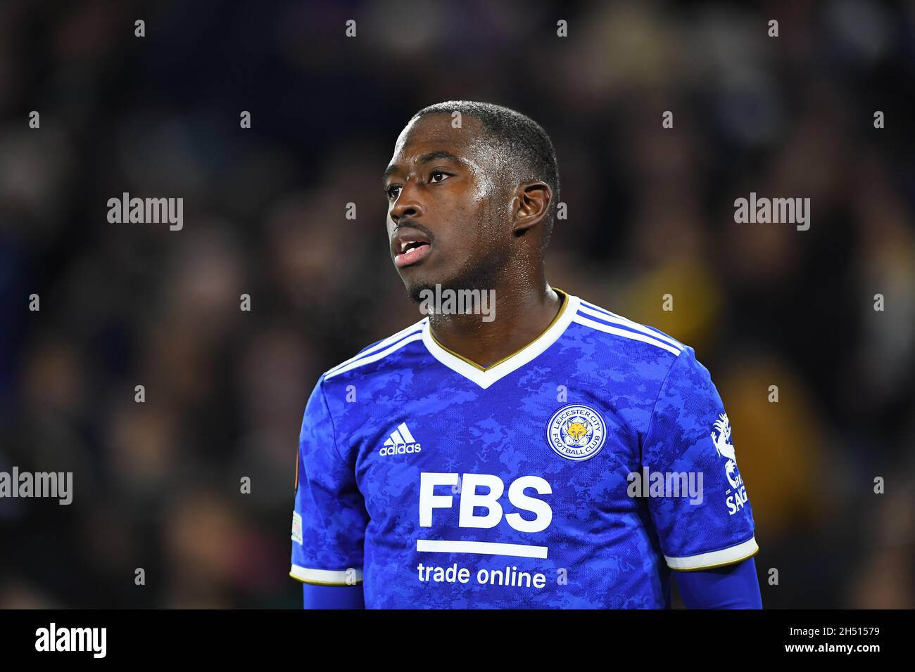 LEICESTER, GBR. NOV 4TH Boubakary Soumare of Leicester City during the UEFA Europa League Group C match between Leicester City and FC Spartak Moscow at the King Power Stadium, Leicester on Thursday 4th November 2021. (Credit: Jon Hobley | MI News) Credit: MI News & Sport /Alamy Live News Stock Photo
