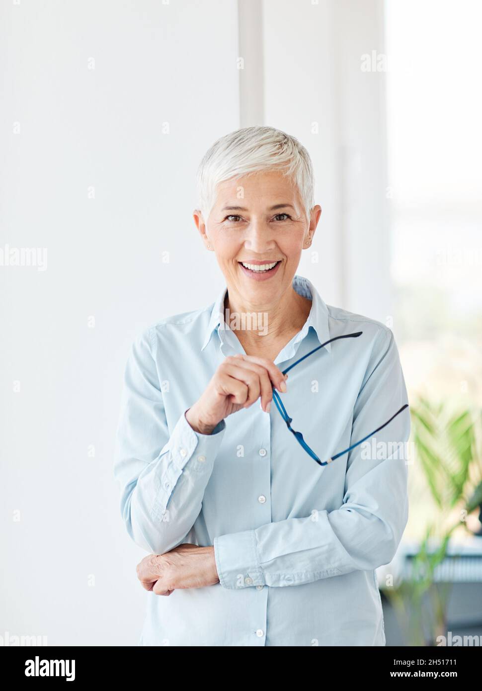 Full-length Portrait of Serious Old Lady in Blue Shirt and White Stock  Image - Image of older, charming: 103006635