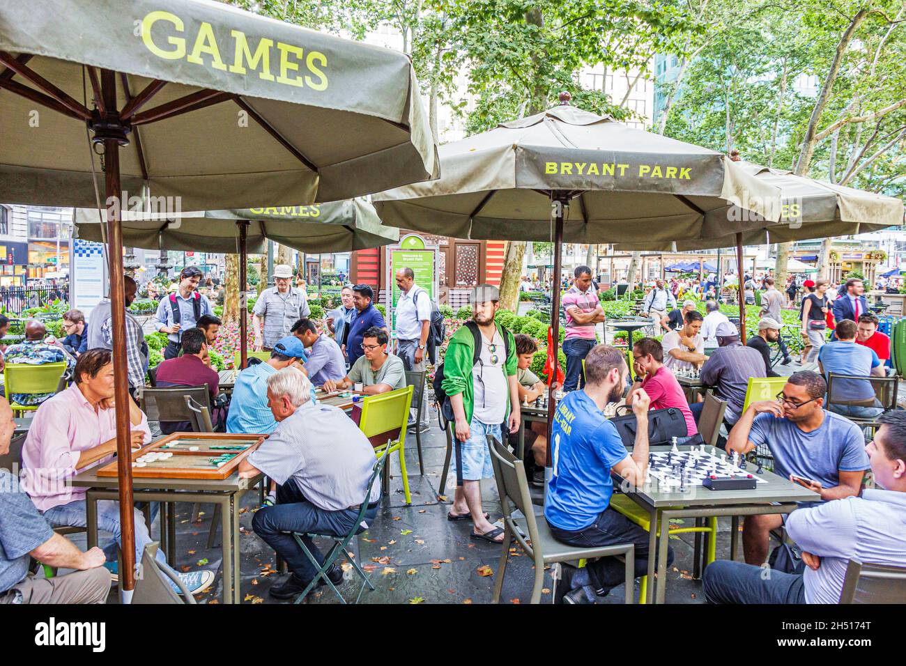 New York City,NY NYC Manhattan Midtown,Bryant Park,games game chess
