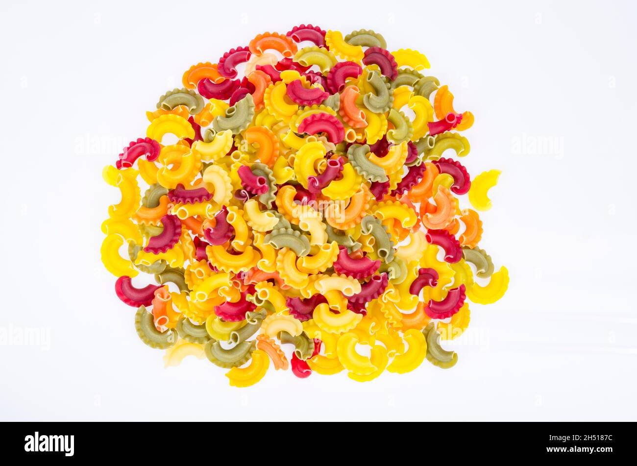 Colorful pasta with the addition of vegetable natural dyes, healthy ...