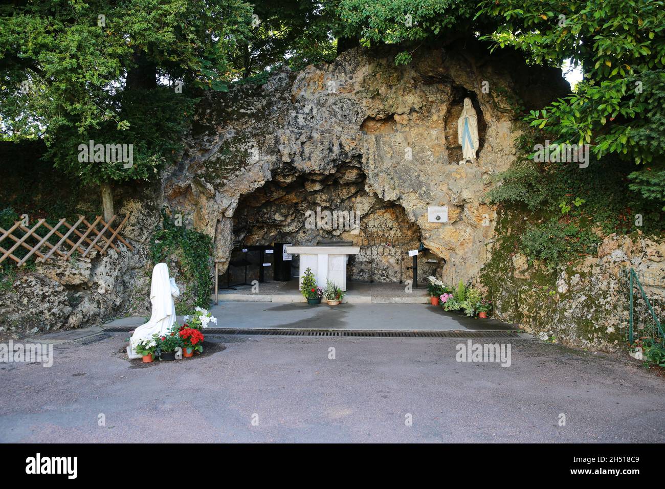 The Sanctuary of Our Lady of Lourdes, Nevers, France Stock Photo