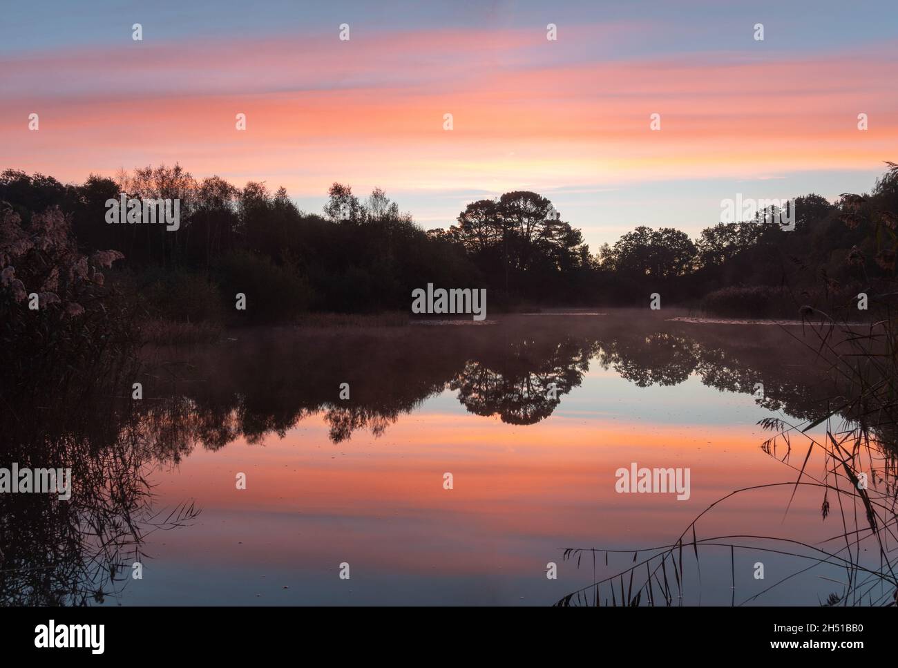 Sunrise at the Ornamental Lake, Southampton Common Stock Photo Alamy