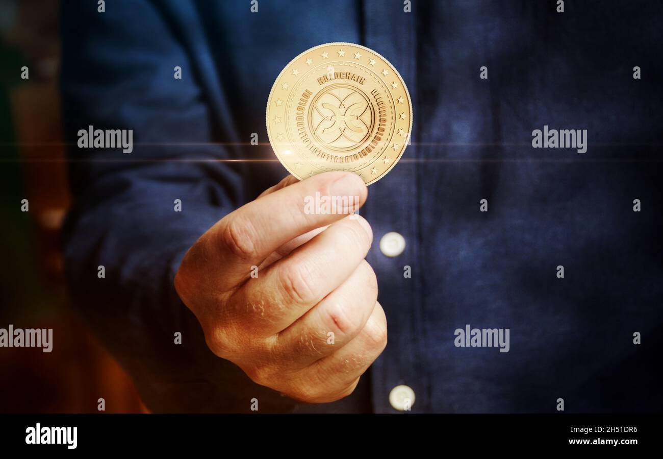 Holo cryptocurrency coin hi-res stock photography and images - Alamy