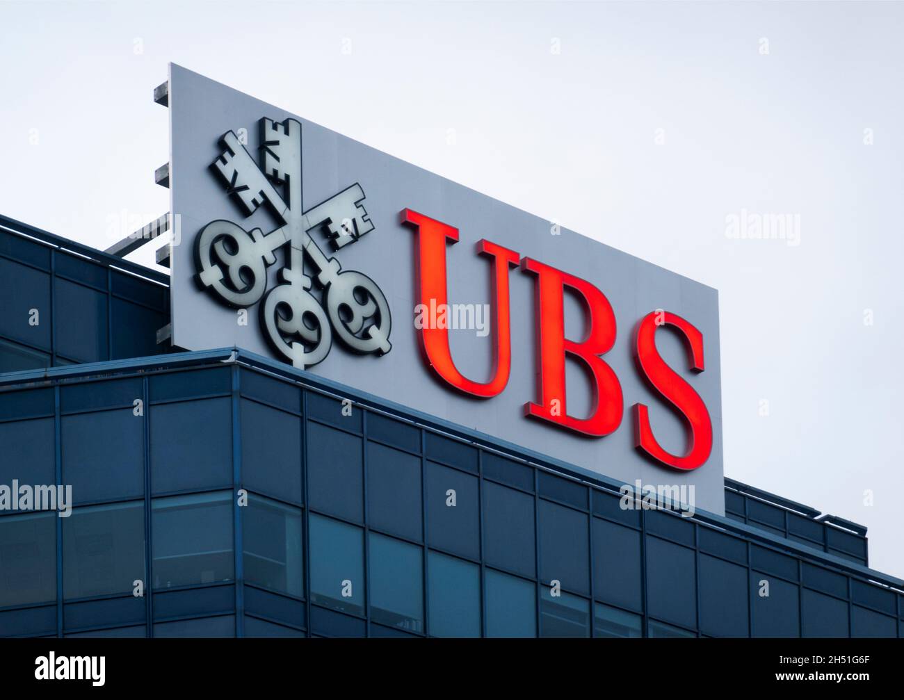 UBS Global sign on building in Weehawken NJ Stock Photo Alamy