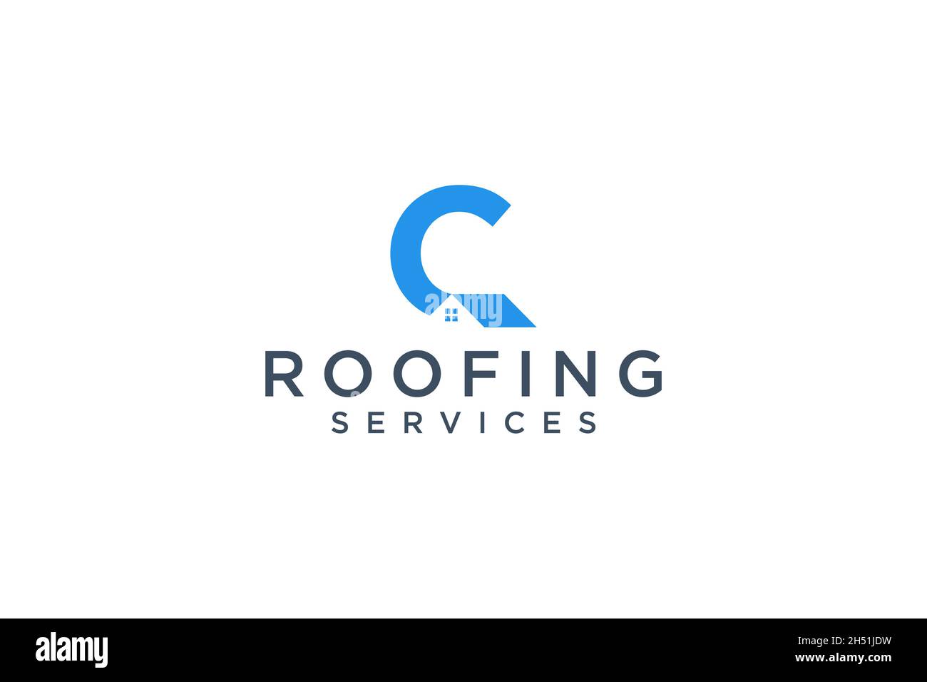 Minimalist valley key building roof logo design Vector Image