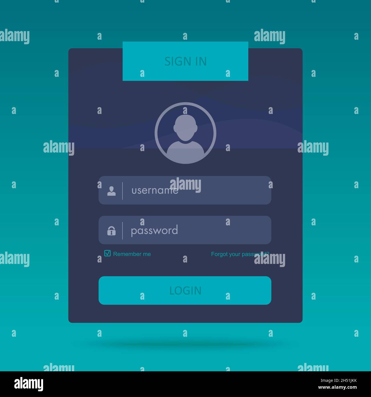 The modern vector login form design eps 10 Stock Vector Image & Art - Alamy