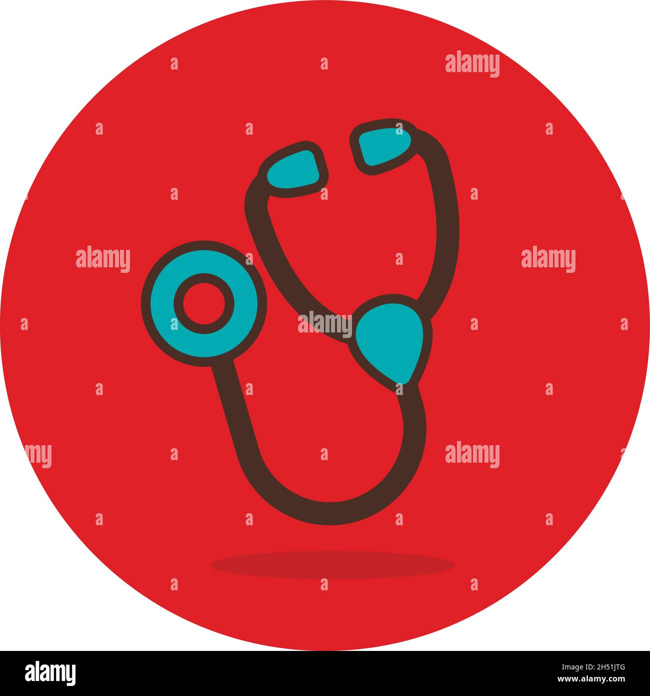 Stethoscope flat icon vector. Medical vector, eps 10 Stock Vector Image ...