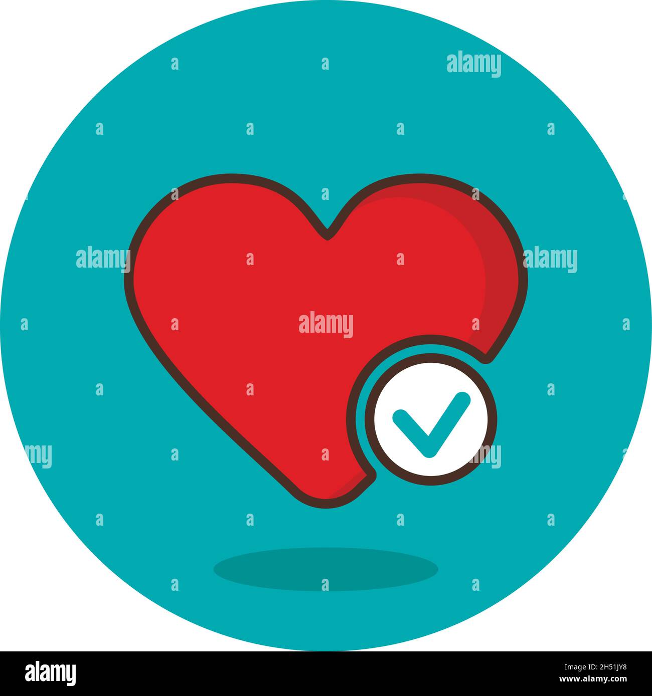 Heart flat icon. Medical vector, eps 10 Stock Vector Image & Art - Alamy