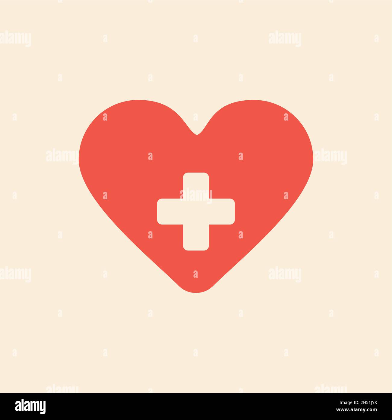 Heart flat icon. Medical vector, eps 10 Stock Vector Image & Art - Alamy