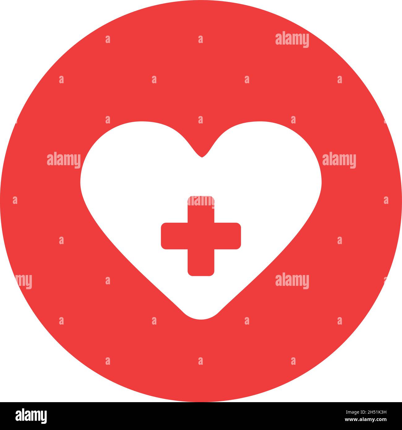 Heart flat icon. Medical vector, eps 10 Stock Vector Image & Art - Alamy