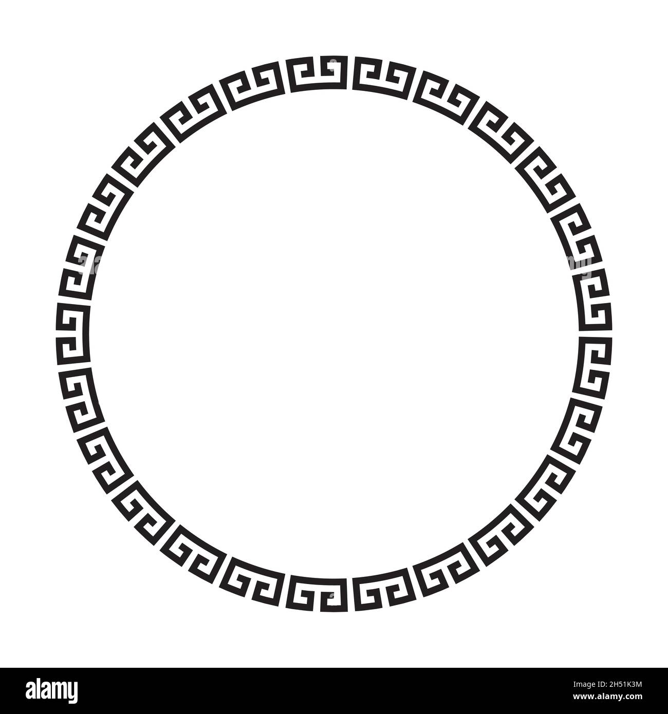 Circle frame of simple greek pattern Stock Vector Image & Art Alamy