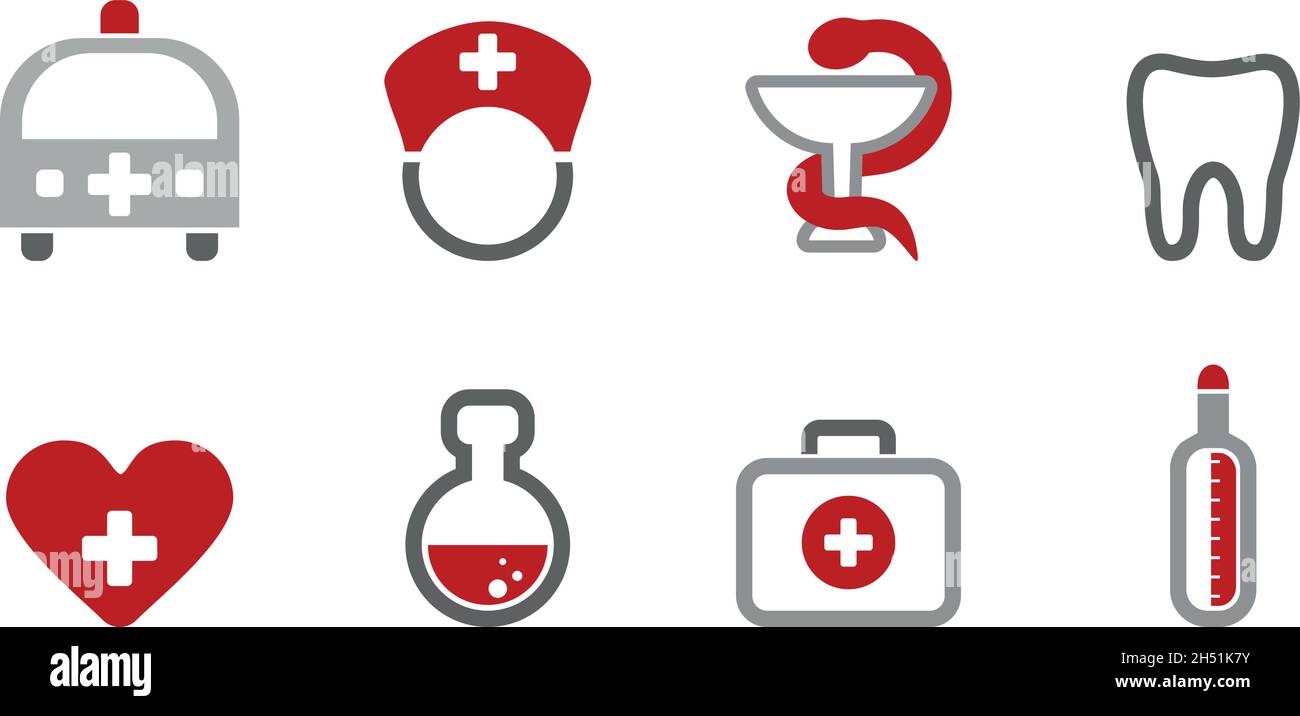 Nurse medical icons web hi-res stock photography and images - Alamy