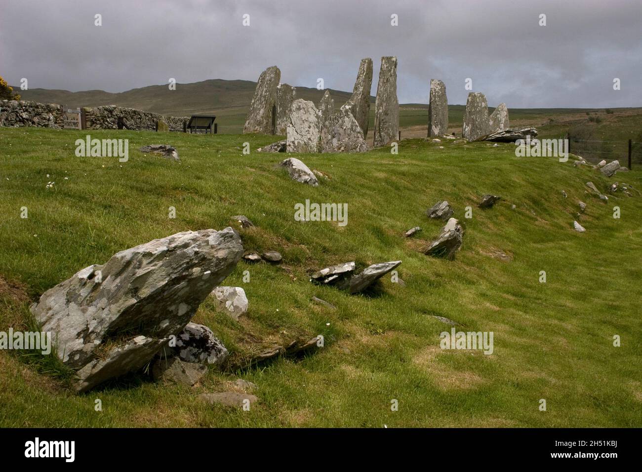 Cairnholy neolithic chambers & standing stones, Dumfries & Galloway, Scotland Stock Photo