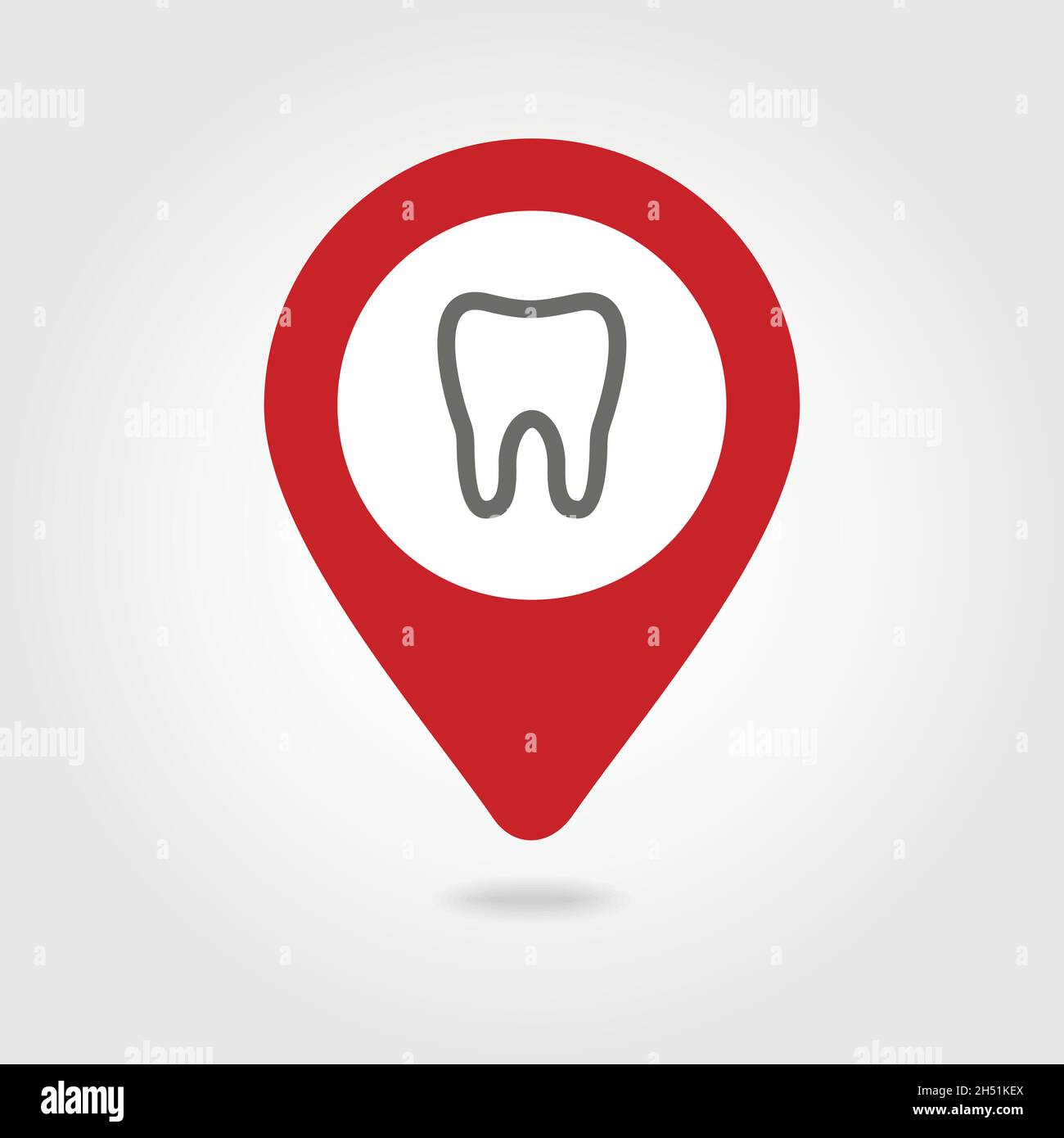 Tooth medical map pin icon, map pointer, vector illustration eps 10 ...