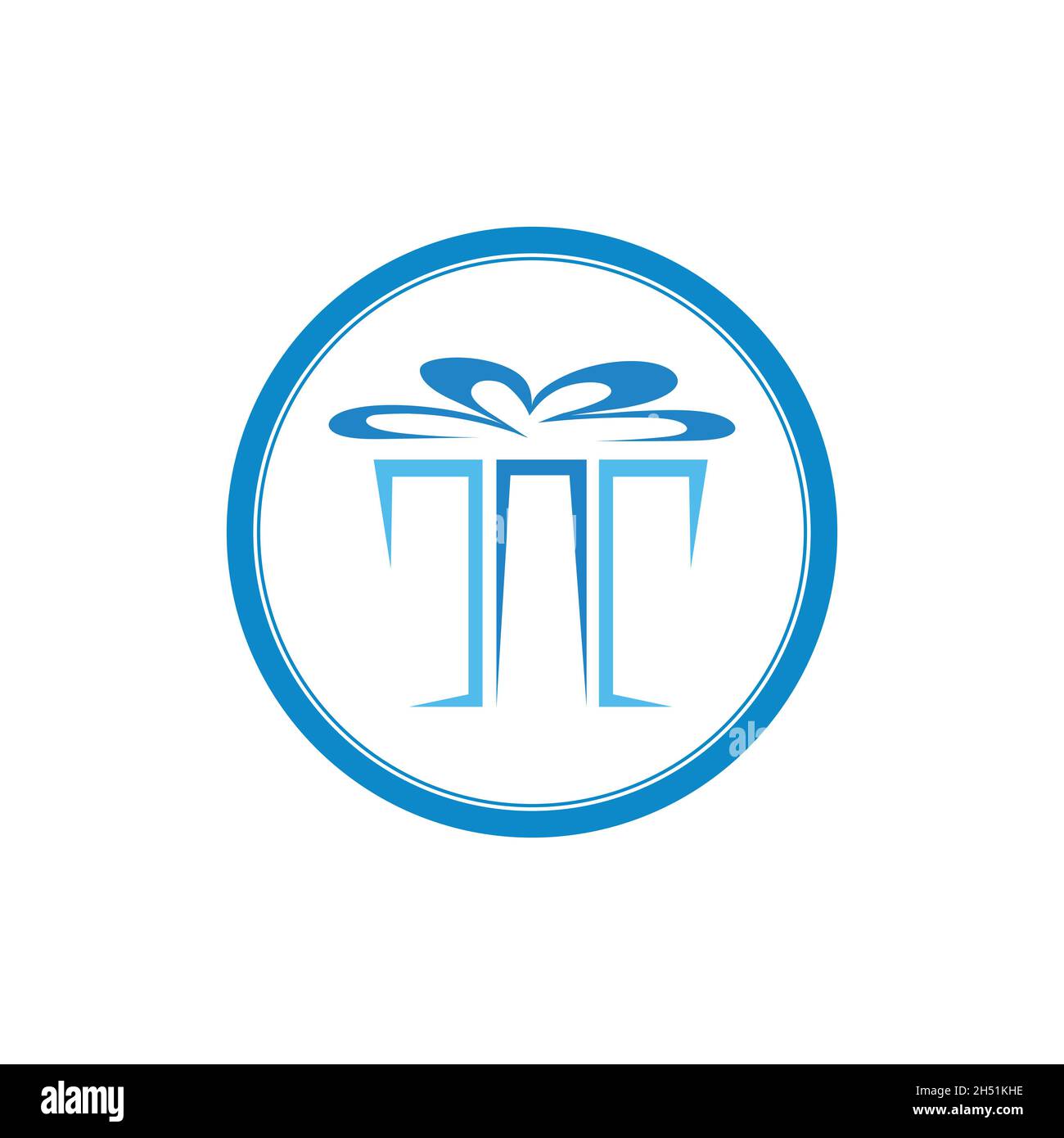 simple Gift Logo Simbol Desain Template Vektor Stock Vector