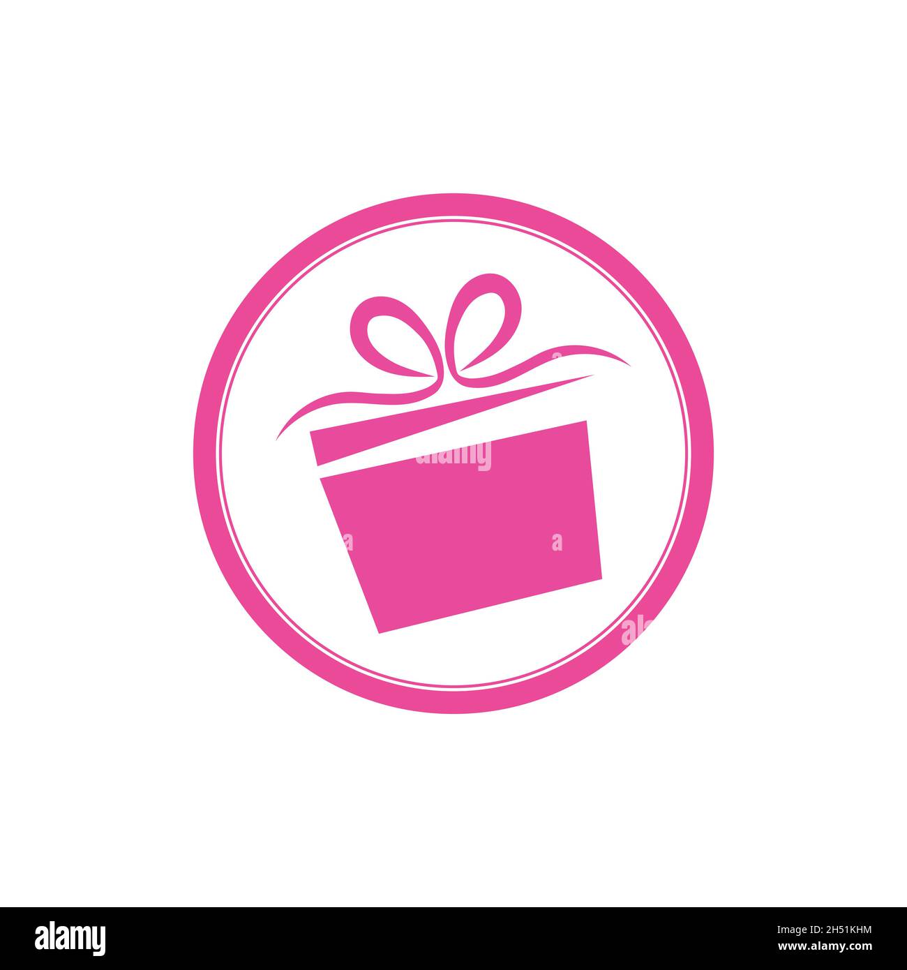 simple Gift Logo Simbol Desain Template Vektor Stock Vector