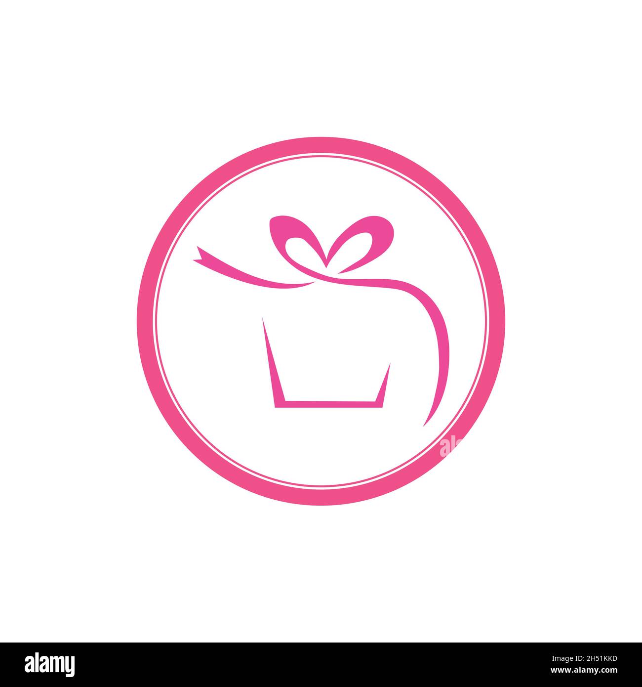 simple Gift Logo Simbol Desain Template Vektor Stock Vector