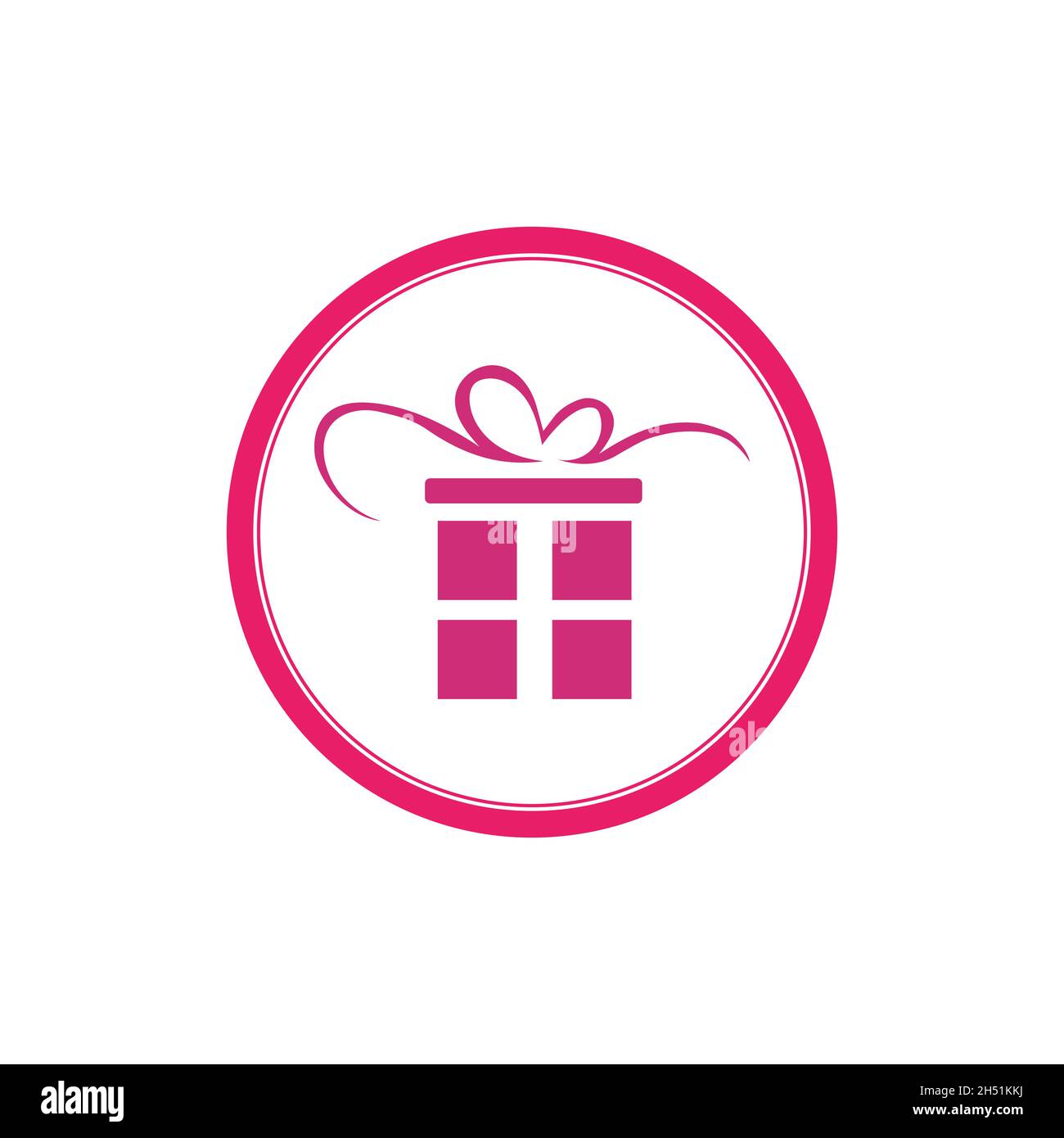 simple Gift Logo Simbol Desain Template Vektor Stock Vector