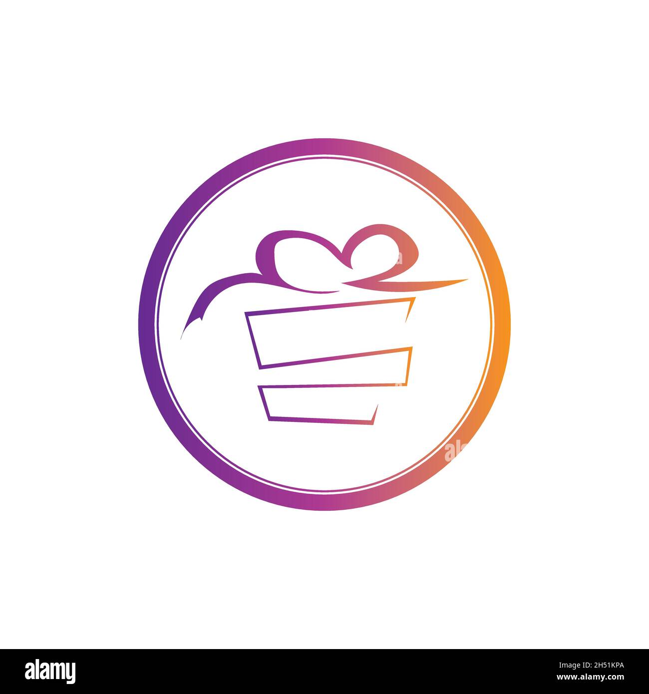 simple Gift Logo Simbol Desain Template Vektor Stock Vector