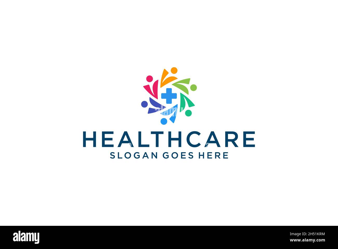 Social Humanity People Logo. Flat Vector Logo Design Template. Stock Vector
