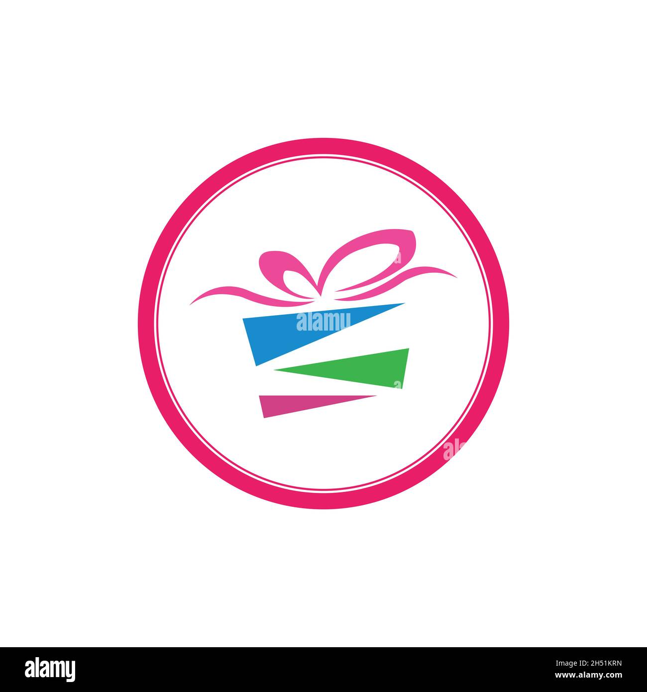 simple Gift Logo Simbol Desain Template Vektor Stock Vector